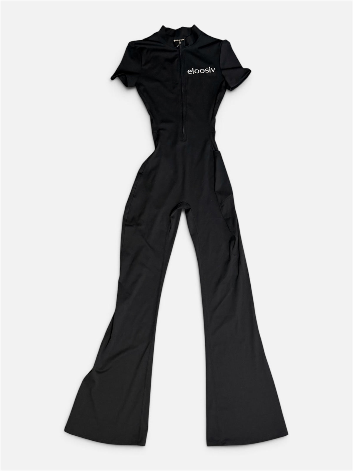 The Daily Flare Leg Bodysuit - Full Length - Black