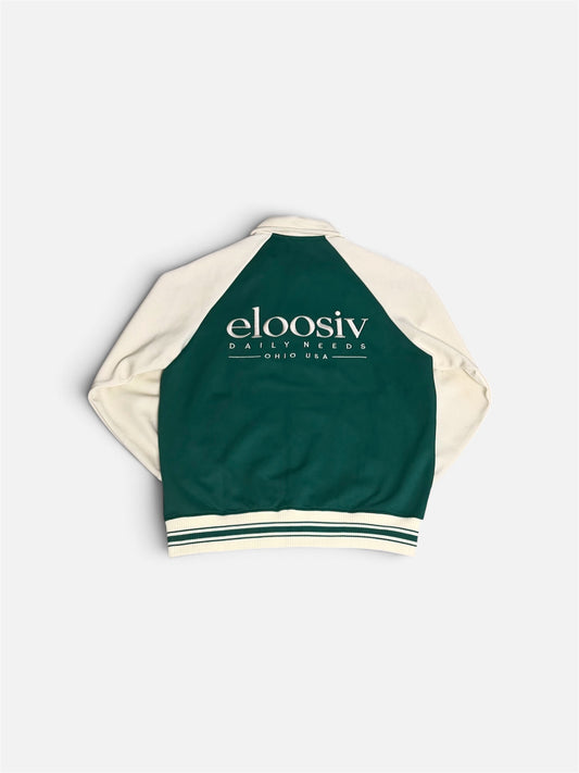 The Daily Varsity Jacket - Forest/Creme