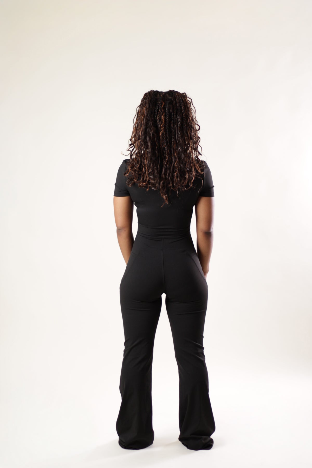 The Daily Flare Leg Bodysuit - Full Length - Black
